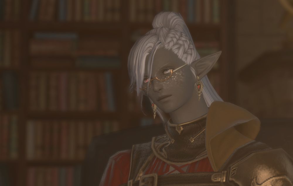 A screencap of my FFXIV character Thilan. He is not actually a baby he is an adult man (elf).