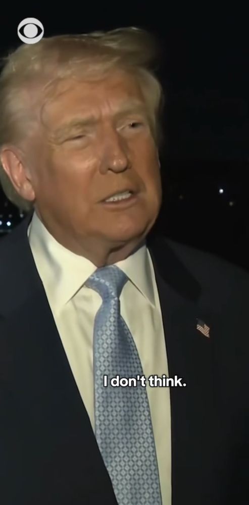 Trump says "I don't think"