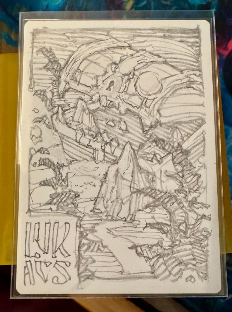 Pencil drawing of the Land Tax art.