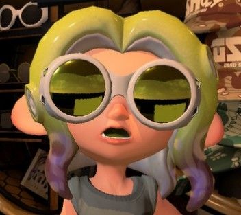From the game Splatoon 3, the player is wearing 'Inked-Tinted Goggles' which looks identical to the glasses wore in 'Charlie and The Chocolate Factory' when Mr Wonka and the Gold-Tickets winners goes to the TV Room.