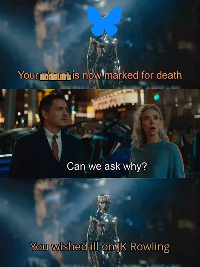 Scene from Fantastic 4 film (2025) in meme format with 3 screen grabs.