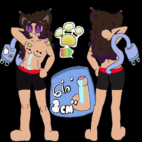 Cyber S1d0 Nsfw Ref
The battery and blue trim give off a led glowlike effect, thats about it! he's a silly guy