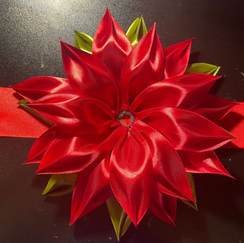 ribbon poinsettia I made today