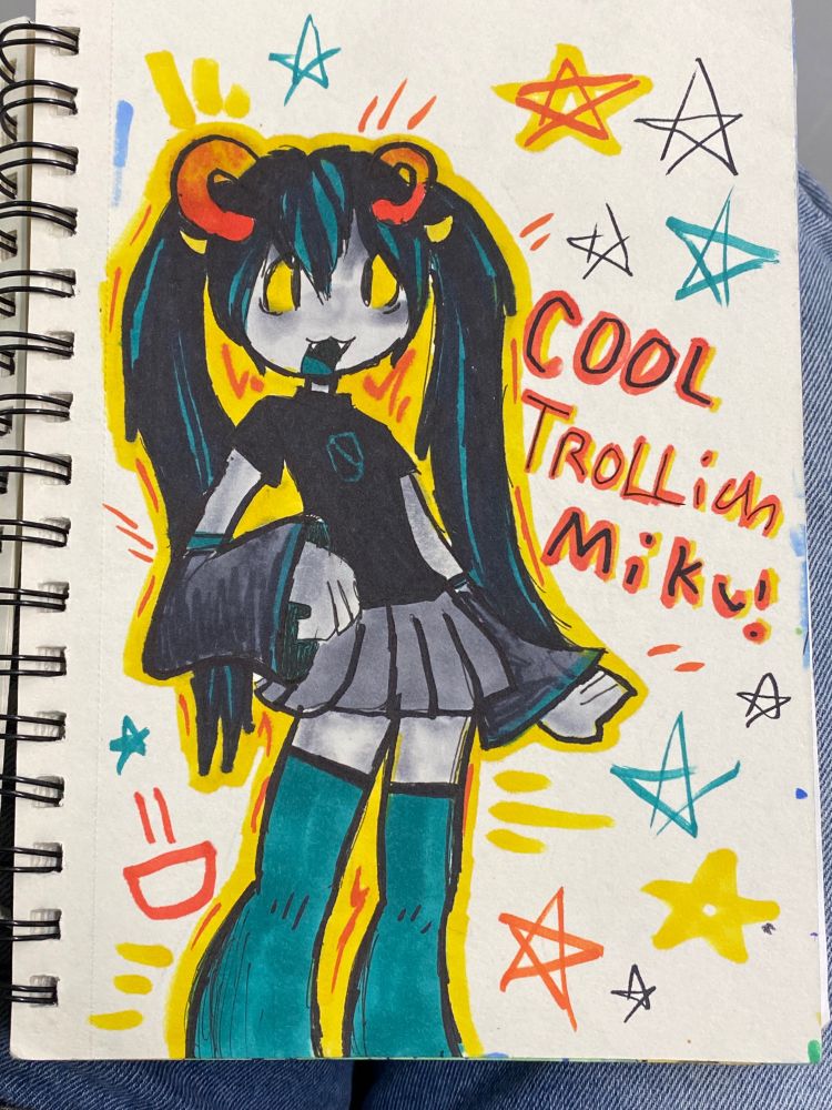 hatsune miku but as a homestuck troll