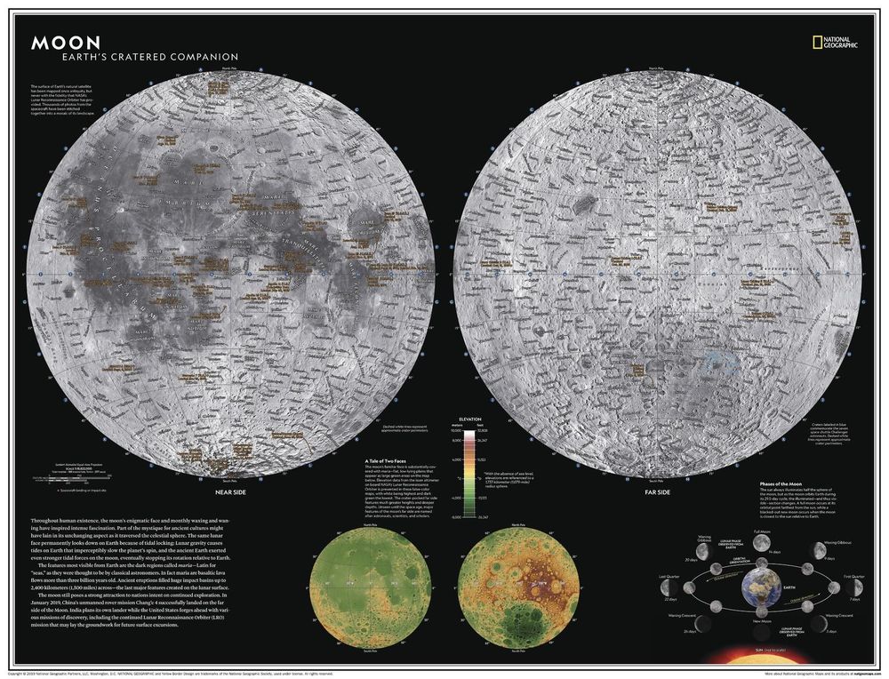 Map of the Moon from National Geographic