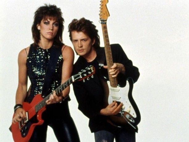 Joan Jett and Michael J. Fox in 1987