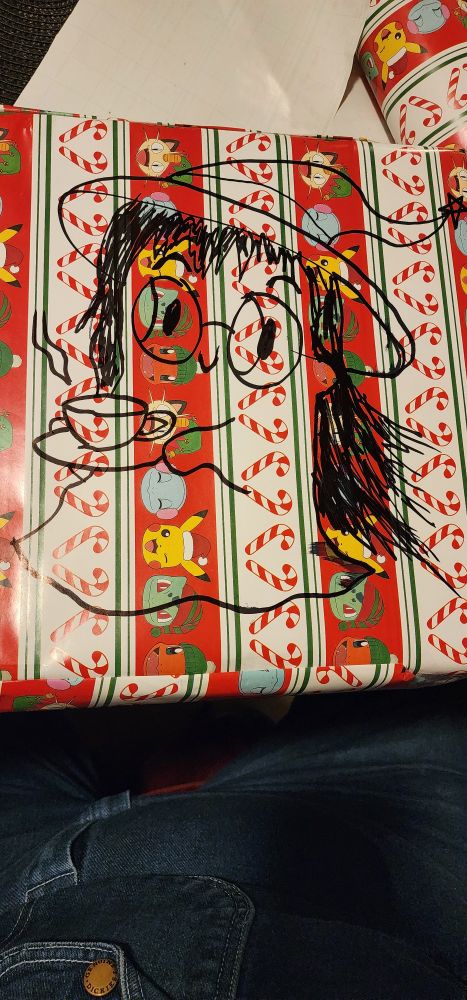 A quick doodle of my wife as her character.  