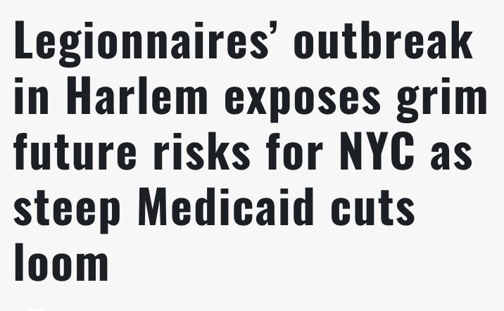 Legionnaires outbreak in Harlem exposes grim future risks for NYC as steep Medicaid cut slim