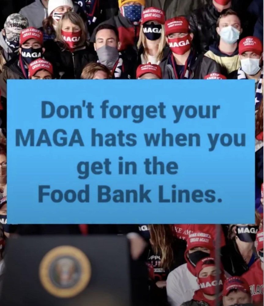 MAGA at the food bank.