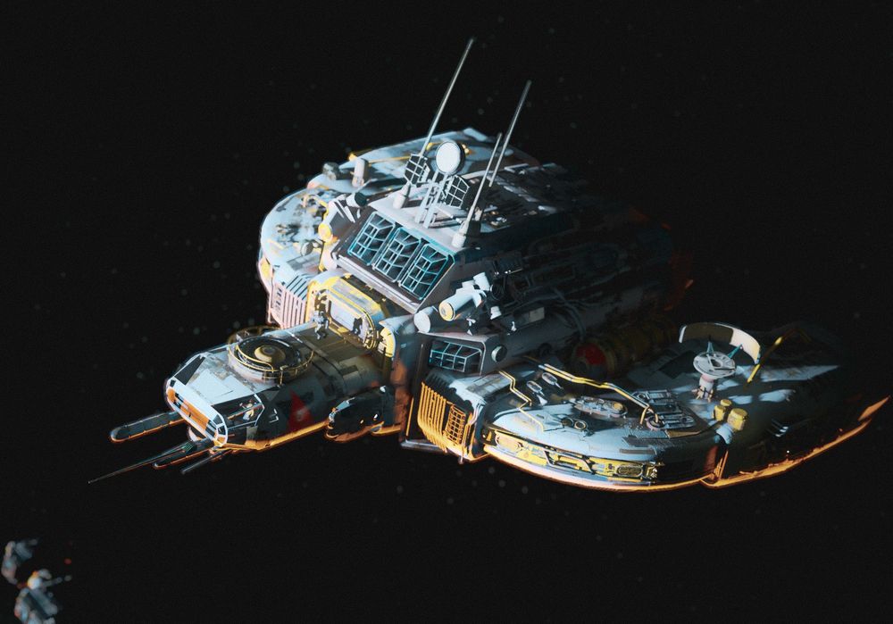 A spaceship inspired on a turtle