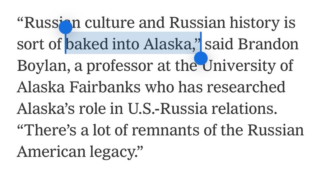 "Russign culture and Russian history is sort of baked into Alaska," said Brandon Boylan, a professor at the University of Alaska Fairbanks who has researched Alaska's role in U.S.-Russia relations.
"There's a lot of remnants of the Russian
American legacy."