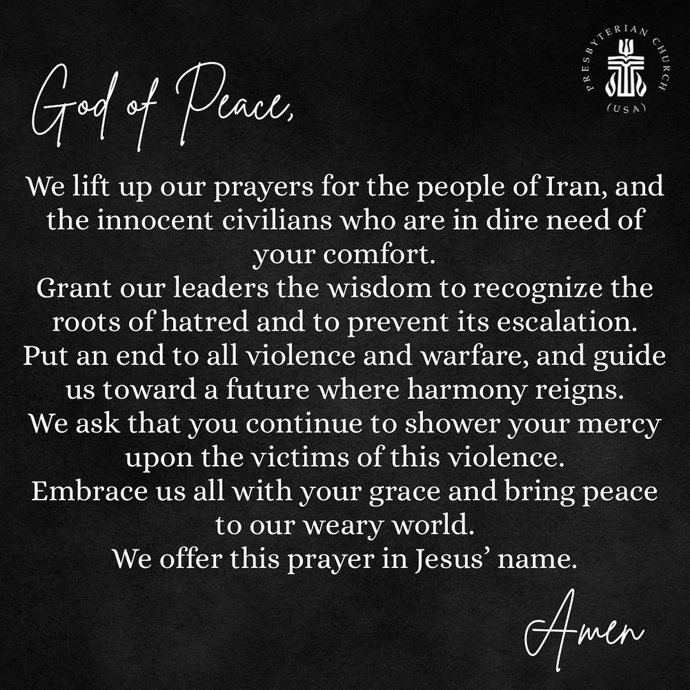 A prayer for peace on a solemn, dark background. The prayer emphasizes the need for mercy and calls for a world free from war and violence. 