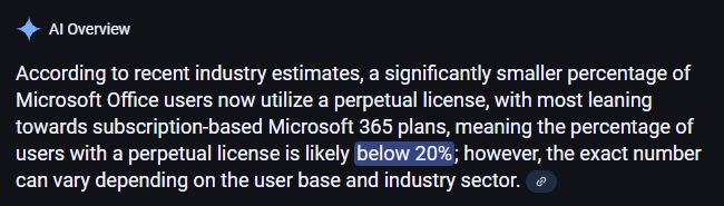 Magic 8-ball says 4/5 Office customers are indiscriminately consumed by Copilot without recourse.