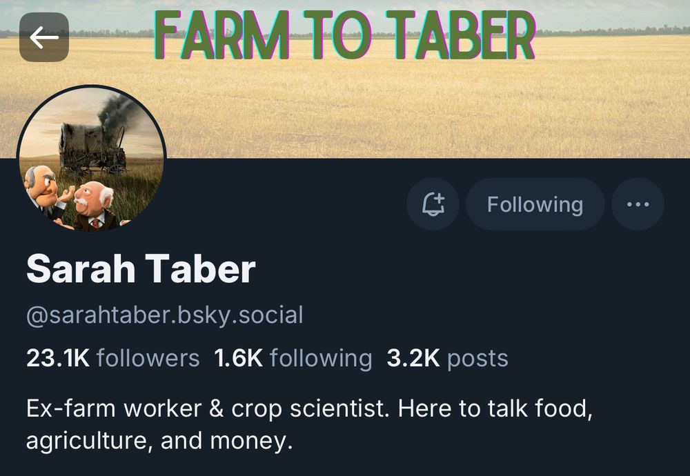 It only gets better… Farm To Taber, PLUS Waldorf & Statler are featured so this is probably the coolest lady ever 🤔