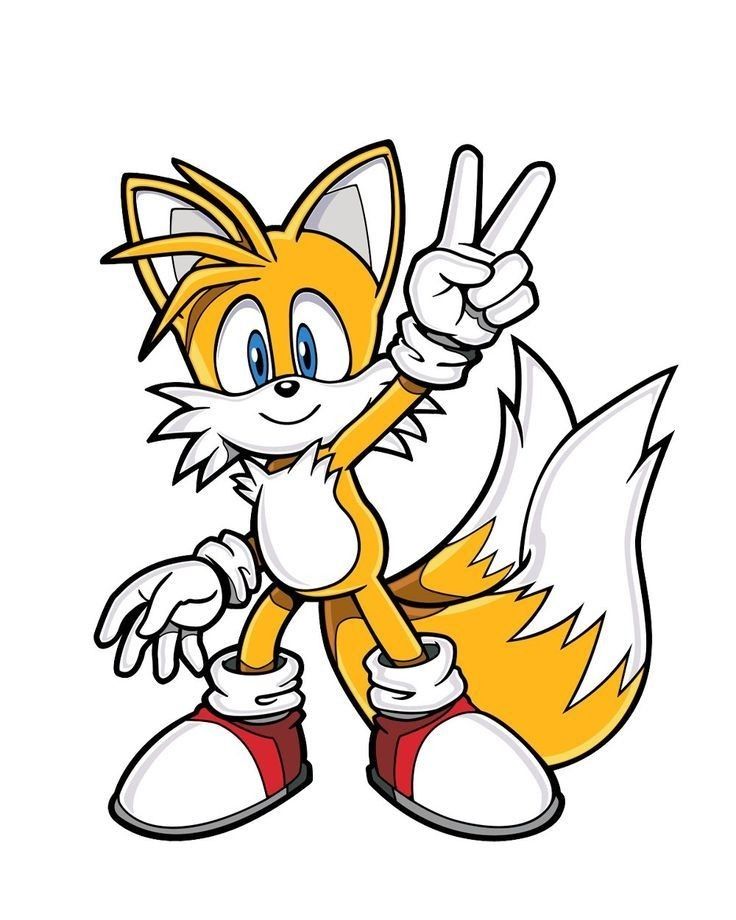 Foto do personagem "tails" da franquia Sonic.
