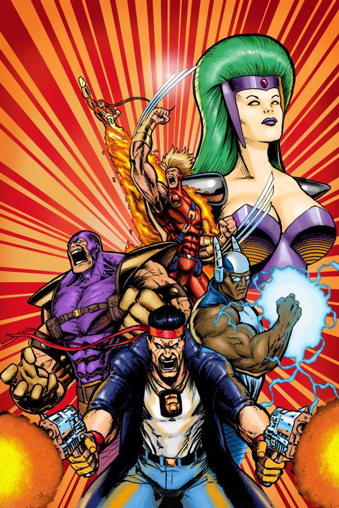 comic cover by Mitch Brewer and colored by me