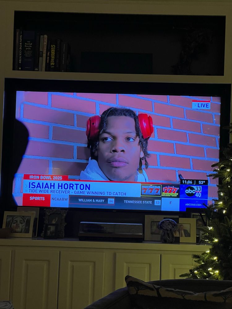 Isaiah Horton getting interviewed on Tv 