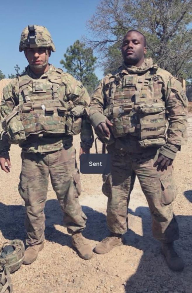Two Airborne Soldiers one Latino, one African American