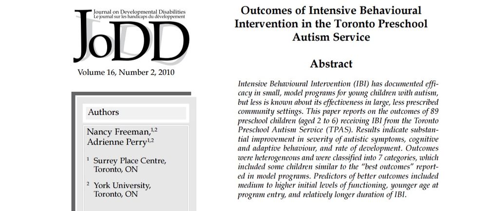 Picture of first page of journal publication by Freeman and Perry 2010