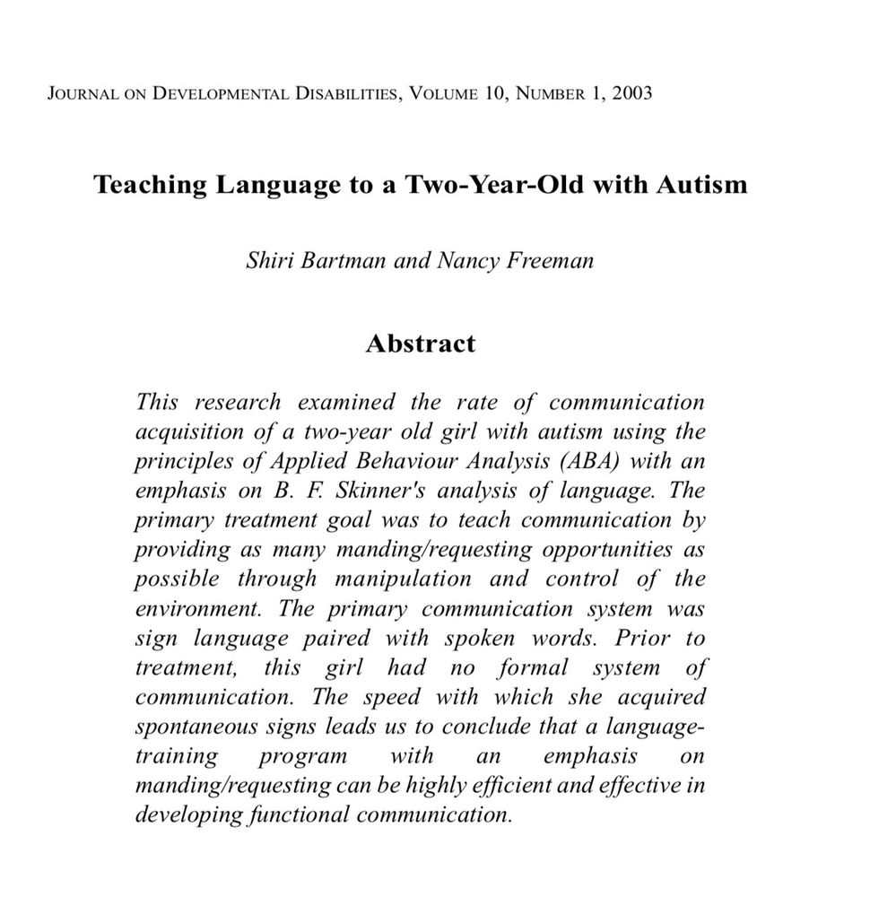 Picture of first page of Bartman and Freeman 2003 journal article. 