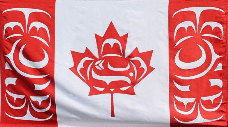 Indigenous Canadian flag designed by Indigenous artist Curtis Wilson