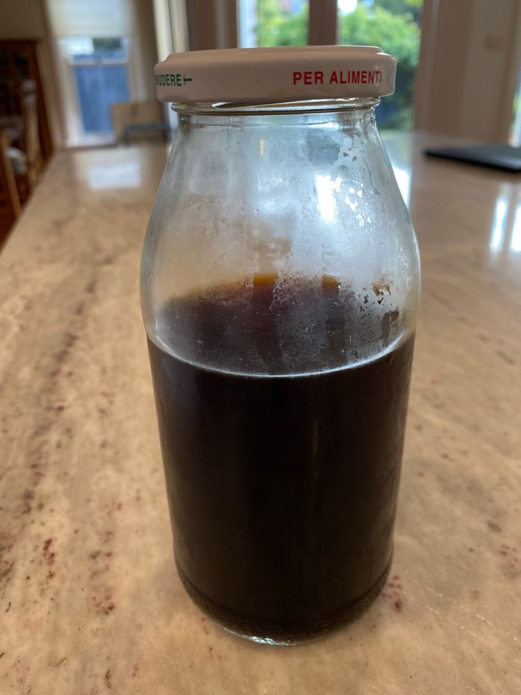 Bottle of iced coffee. 