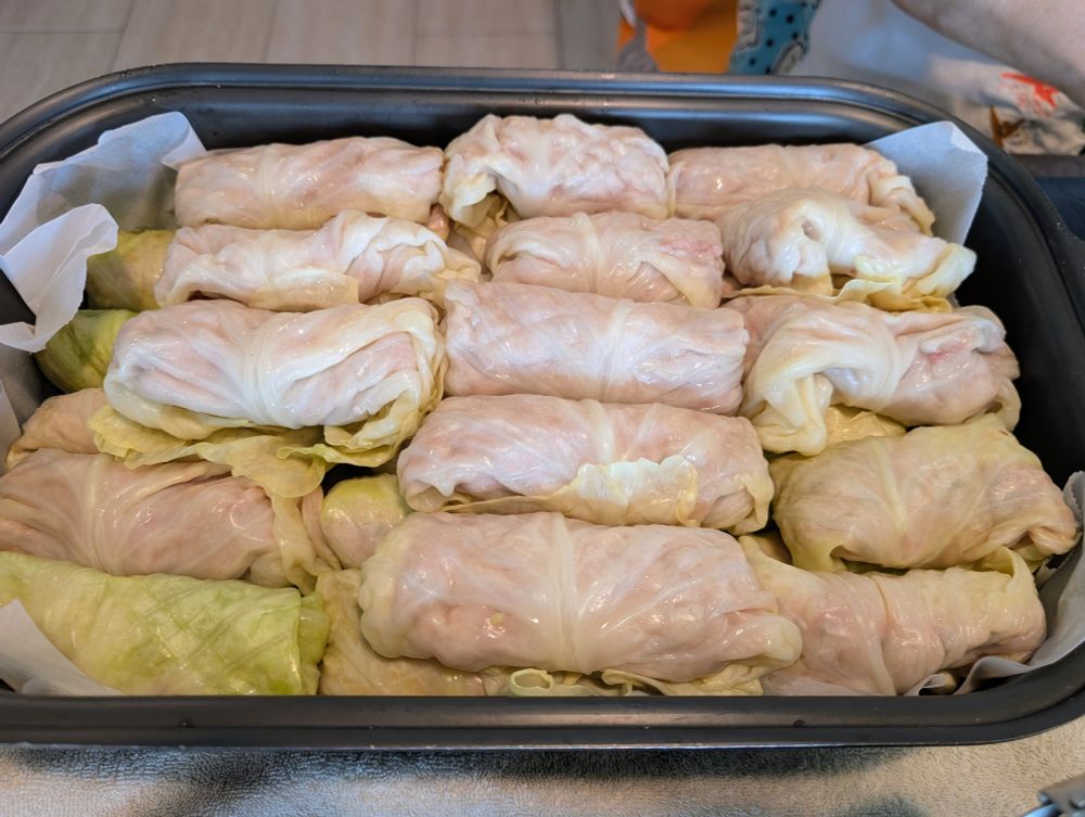 My parents mostly filled roasting pan