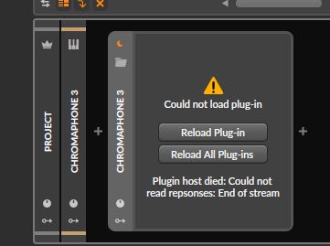 Chromaphone crashing... 