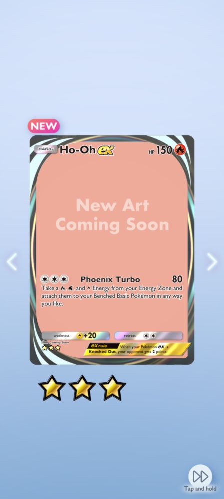 Ho Oh EX card with 