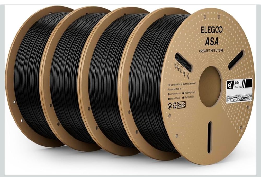 Elegoo brand ASA, a 4 pack in black