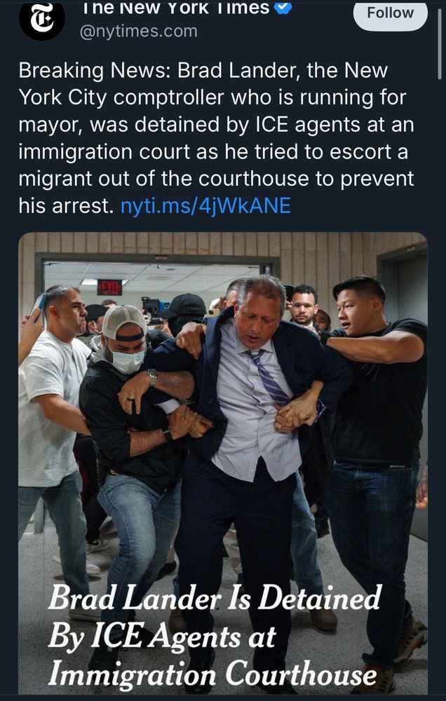 Screenshot of a New York Times post with inaccurate and misleading information. 