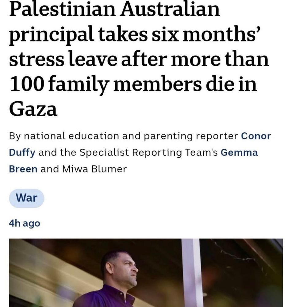 Palestinian Australian principal takes six months' stress leave after more than 100 family members die in
Gaza
By national education and parenting reporter Conor Duffy and the Specialist Reporting Team's Gemma Breen and Mia Blumer