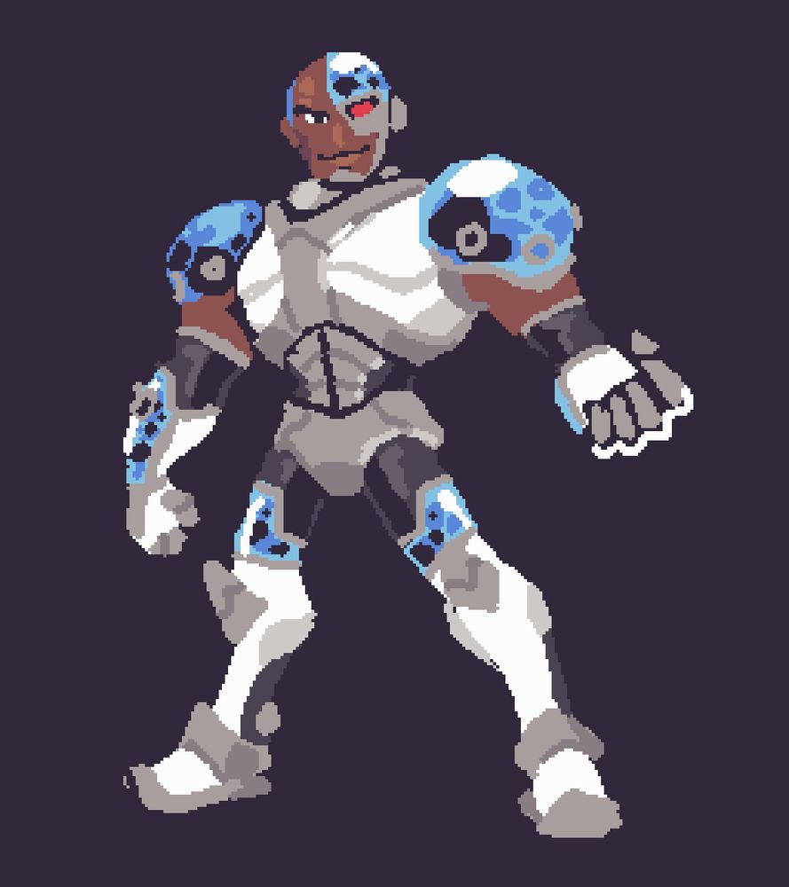 A sketch of Cyborg in a design similar to his Teen Titans design.