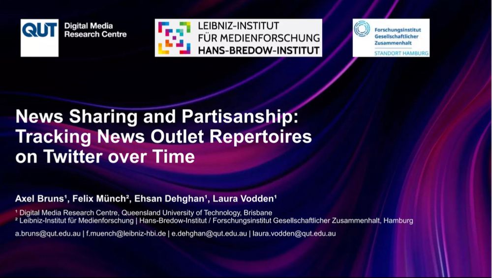 Title slide for News Sharing and Partisanship: Tracking News Outlet Repertoires on Twitter over Time