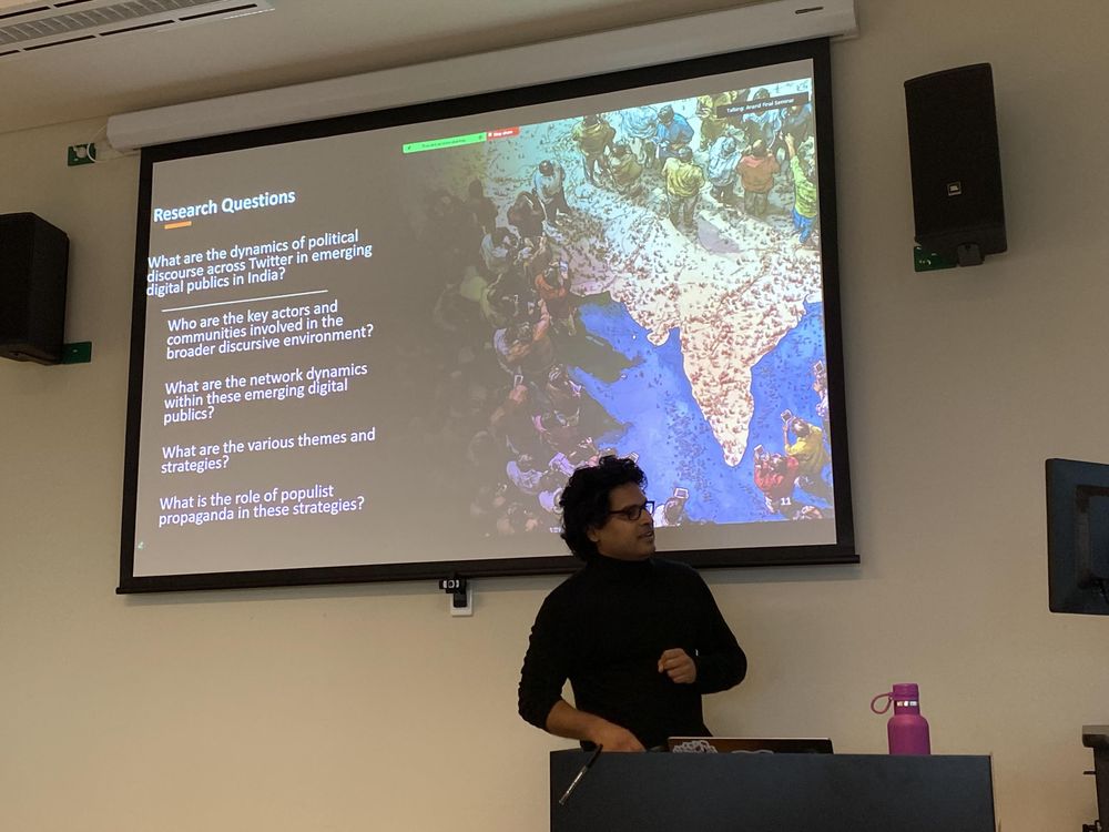 Anand Badola presenting his final seminar.