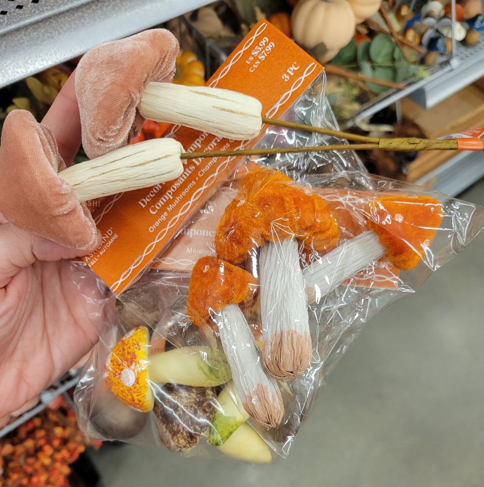 artificial mushrooms, assorted