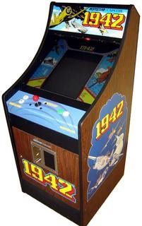 Arcade cabinet of Capcom's "1942" 