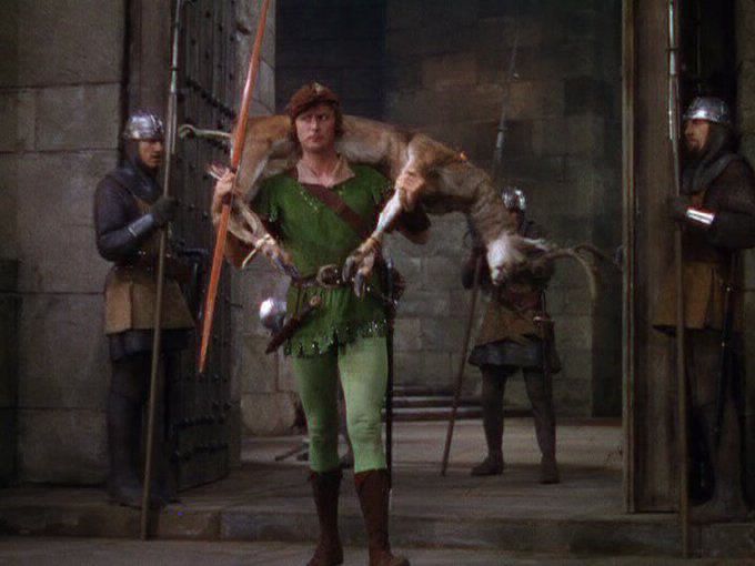 Errol Flynn in "Aventures of Robin Hood"
