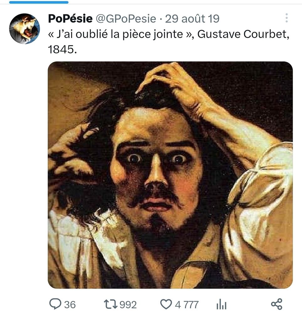 Tableau de Gustave Courbet
Texte: j'ai oublié la pièce jointe 