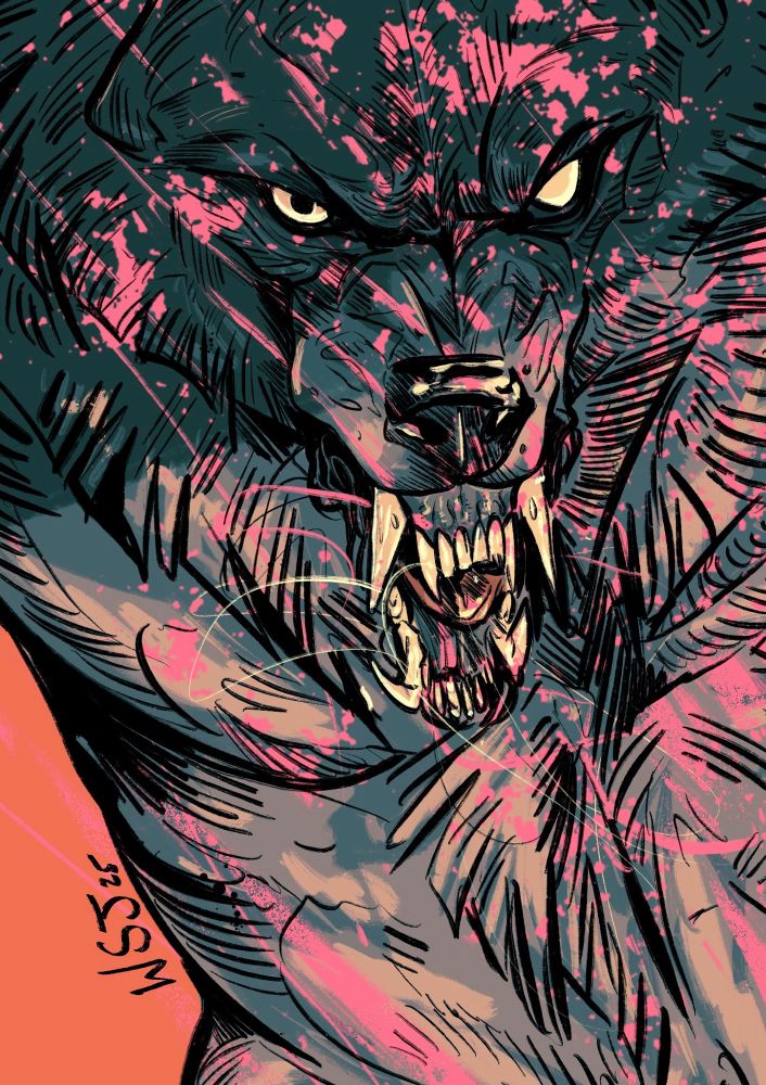 My art, digital. A werewolf 