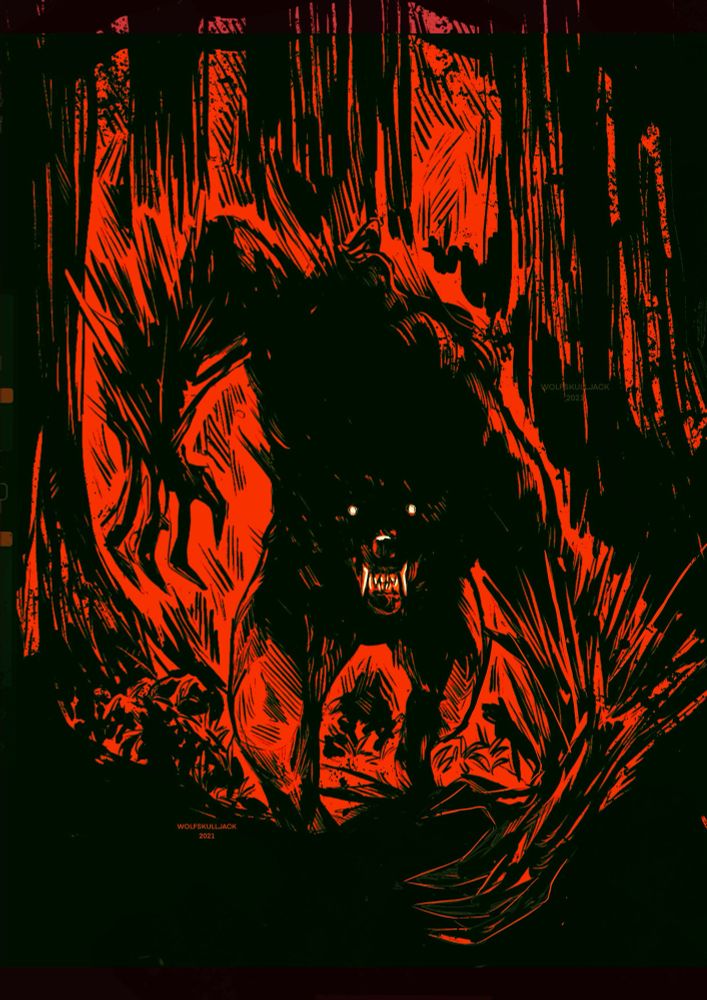 My art, digital. A werewolf 