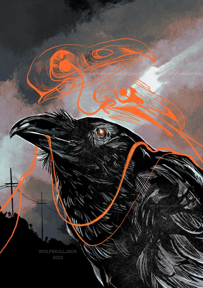 Digital art, my work. A crow 