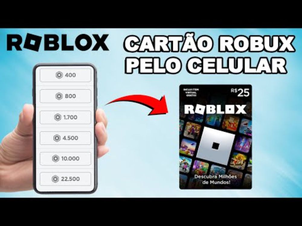 COMO RESGATAR GIFT CARD DO ROBLOX NO CELULAR (CARTÃO DE ROBUX)