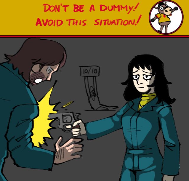 Shitposting of videogame Mouthwashing depicting Anya if Curly had given her the fucking gun COME ON MAN. 