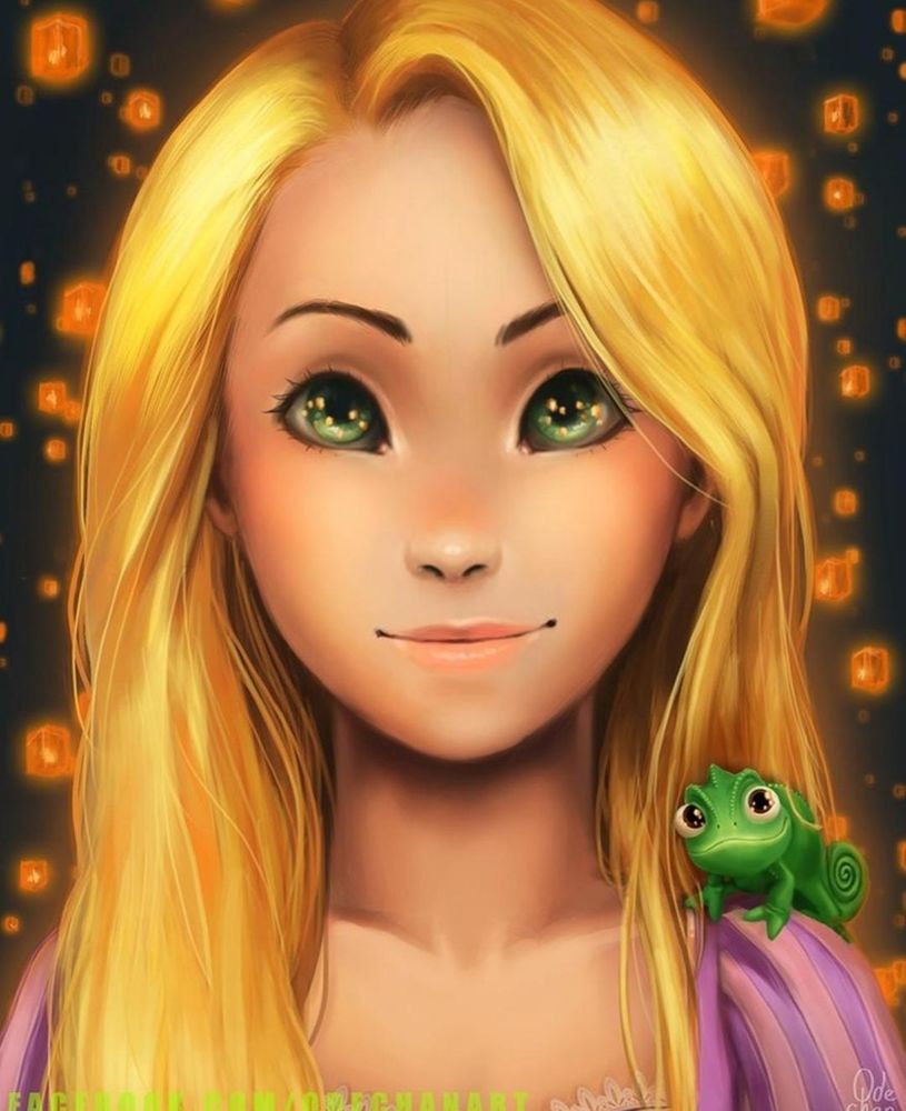 Digital painting of #Rapunzel from #Tangled