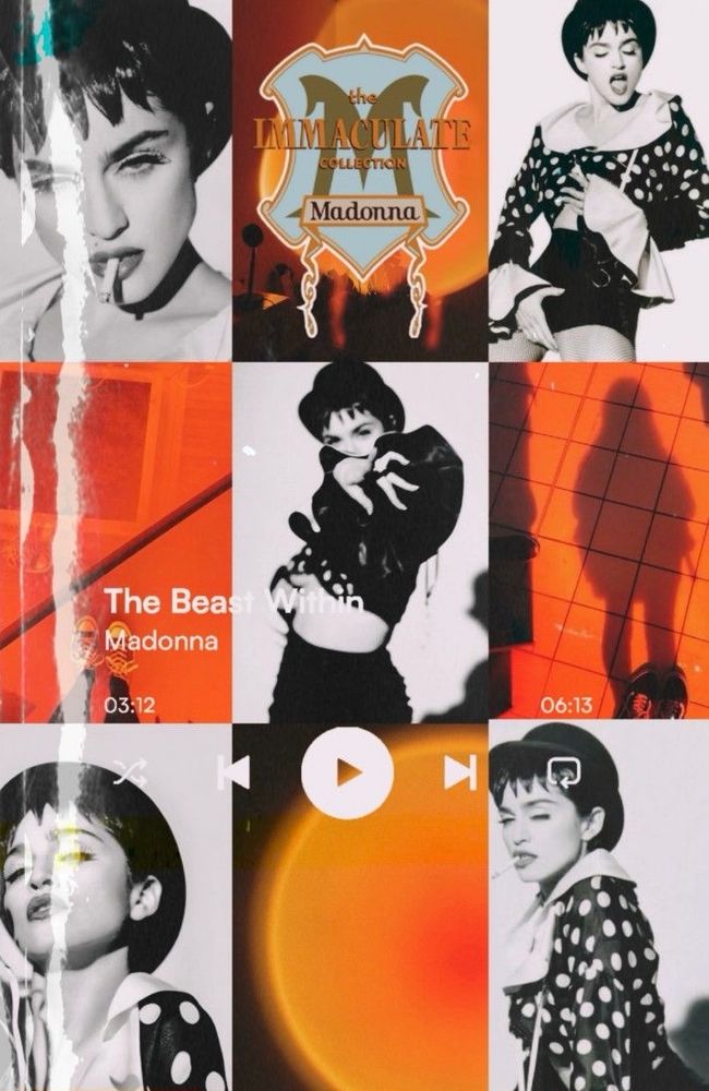 “The Beast Within” began its life as a remix of Madonna’s “Justify My Love” single- one of 2 new songs on her 1st GH album “The Immaculate Collection”. 