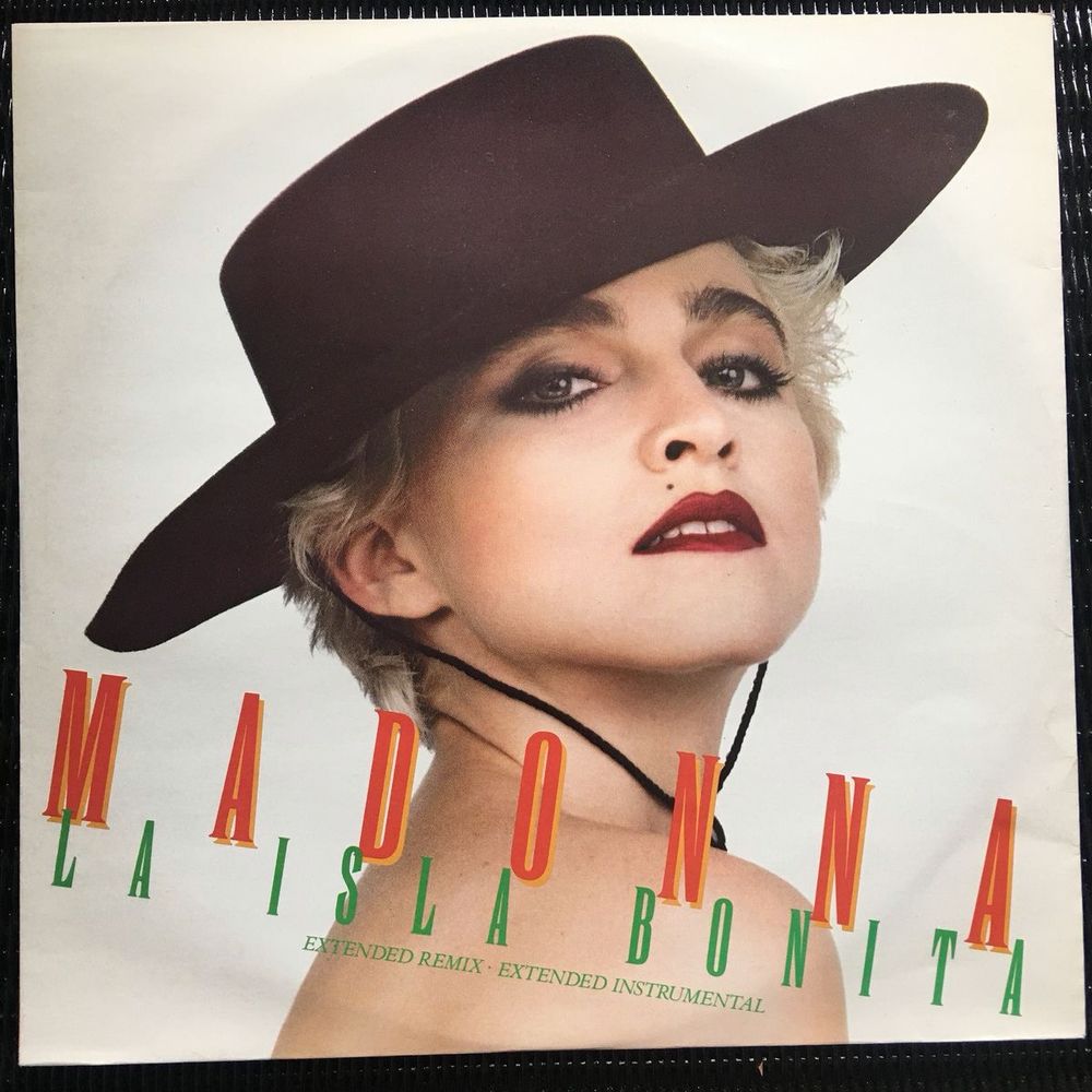 Madonna’s La Isla Bonita single cover art. (1987) 