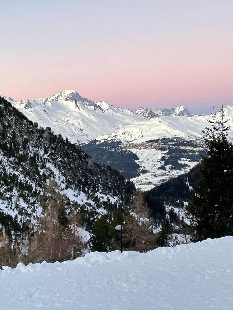 Mont Blanc in a pinky sunset