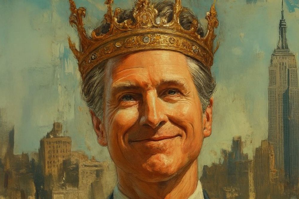 California Governor Gavin Newsom is punching back at Donald Trump — in memes and capital letters.