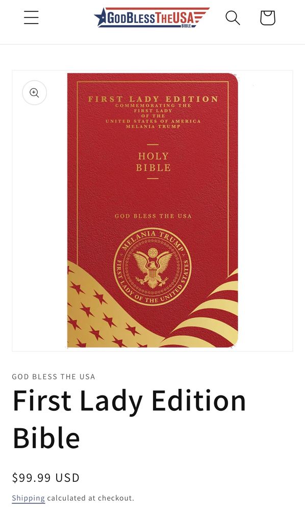 First Lady edition Bible. Holy sacrilege.